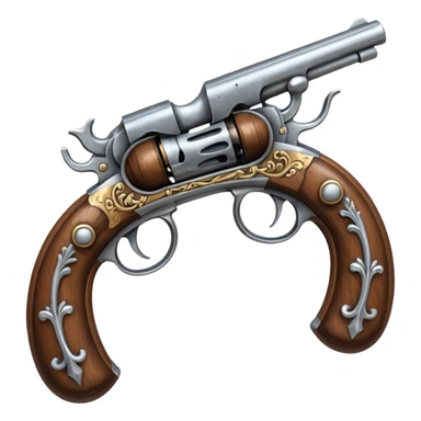 2 flintlock pistols forming an x sticker