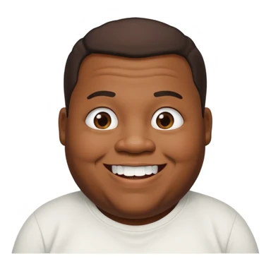 Fat black man with half of missing front tooth sticker
