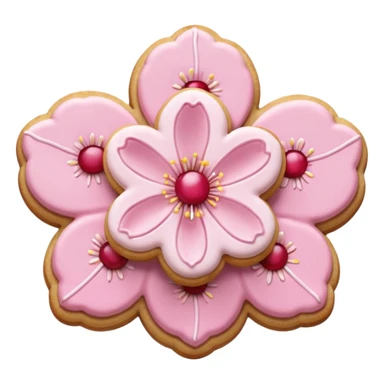 A Cherry blossom shaped cookie sticker