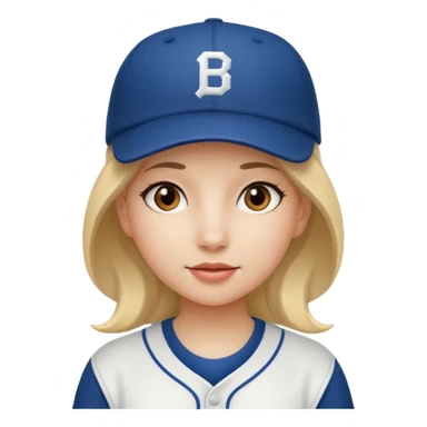 baseball hatted girl sticker