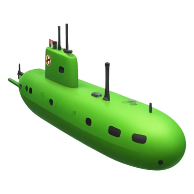 lime colored nuclear submarine sticker
