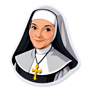 Native nun  sticker
