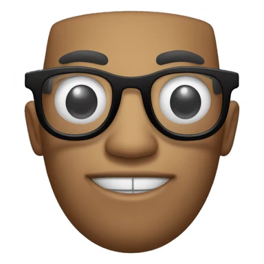 Un emoji con lentes negros y que se este señalando sticker