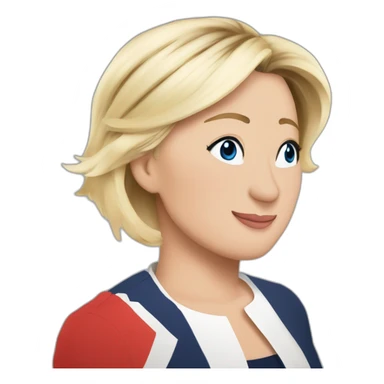 Marine le Pen bisous macron sticker