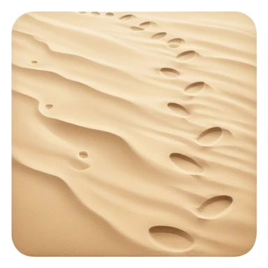 **Baby footsteps lead ahead of larger ones**, as if guiding the adult forward.  on sand sticker