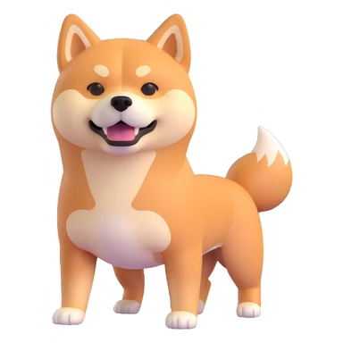 shiba inu with muscles sticker