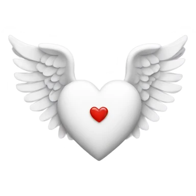 A heart with angel wings sticker
