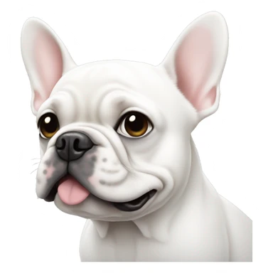 White French Bulldog with little dots sticker
