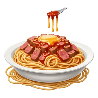  SPAM meat melted spaghetti slop art sticker