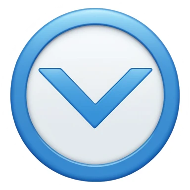 Blue circle with a check mark inside sticker