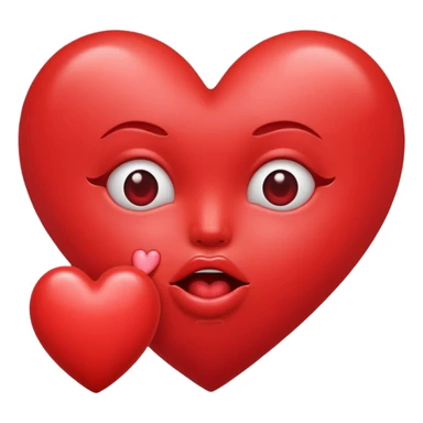 Heart blowing kisses sticker