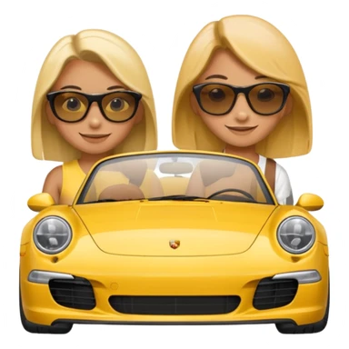 Yellow Porsche 911 992 with girls sticker