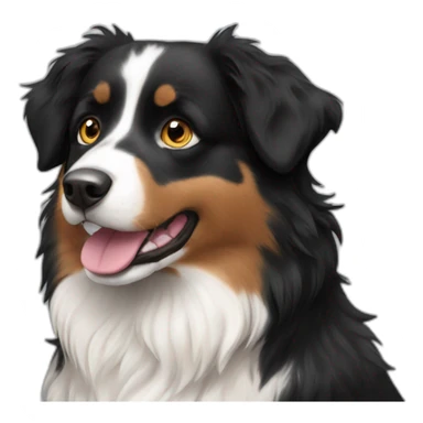 black tri Australian shepherd sticker