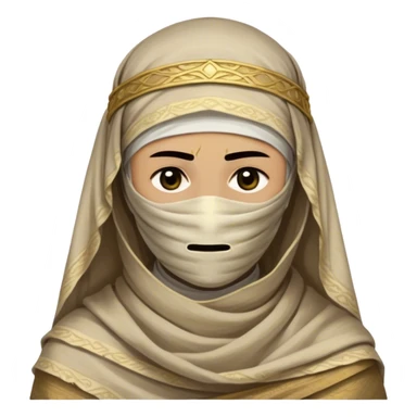 Regal and timeless, fully wrapped in meticulously aged bandages, even its face veiled in layers of ancient cloth with only faint glimpses of deep, solemn eyes peering through, adorned with faded gold accents, exuding an air of forgotten majesty and solemn duty, highly detailed, softly glowing, evoking the dignified mystery of an eternal guardian watching over lost secrets! sticker