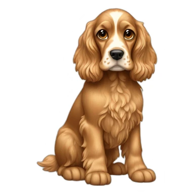Dog-golden-english-cocker-spaniel-full-body-standing sticker