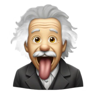 einstein tongue Throat  sticker