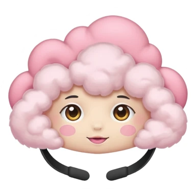 Pink cloud headband sticker
