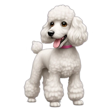 Dog poodle miniature full-height sticker
