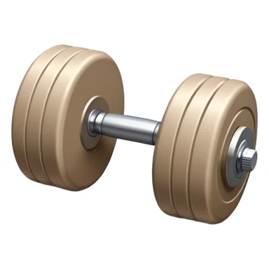 beige dumbbell, fitness equipment sticker
