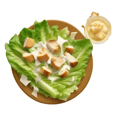 Cesar salad with croutons, chicken and Cesar dressing  sticker