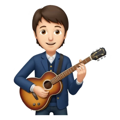 Paul McCartney playing guitar sticker