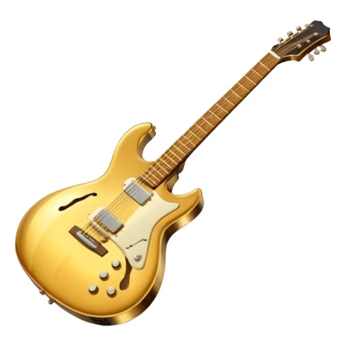 cinematic-realistic-guitar,-polished-metal,-warm-golden-reflections-dancing-along-its-surface,-soft-hands-carefully-positioned-over-the-keys,-glowing-with-an-elegant-and-airy-charm. sticker