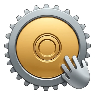 settings gear icon for site navigation. sticker