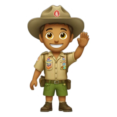 Scouts haciendo el saludo scouts sticker