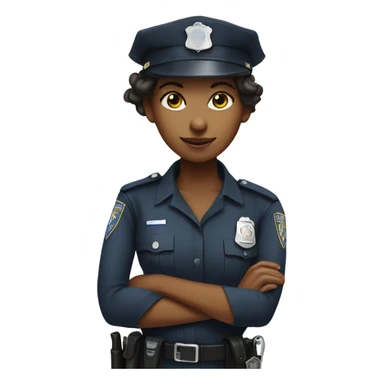 Girl police inspector with blunt sticker
