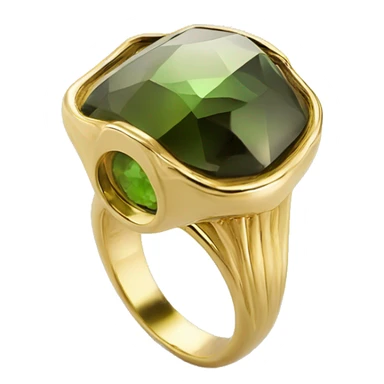 18 K Yellow Gold Ring. With Tourmaline Stone. sticker