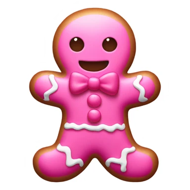 pink gingerbread man  sticker