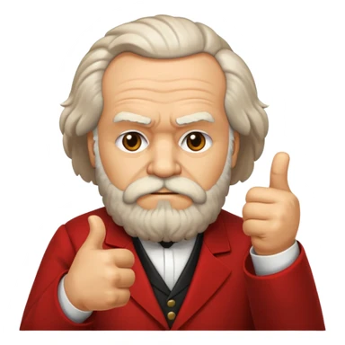 karl marx giving a thumbs down emoji sticker