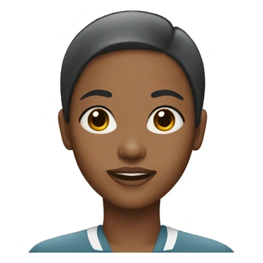 black woman with cropped hair sticker