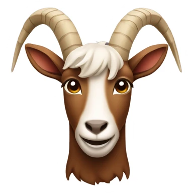 Yule brown goat sticker