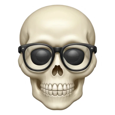 Skeleton with glasses sticker