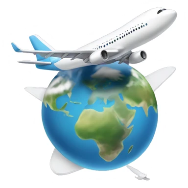 airplane and the Earth sticker