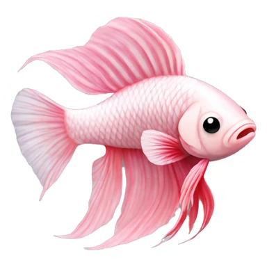 light pink betta fish with little bit of red and black fins sticker