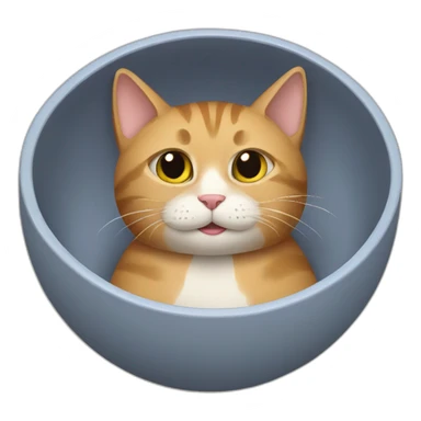 cat in a bowl sticker