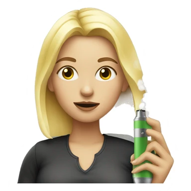 Blonde girl with vape  sticker