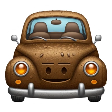 Car with poo  sticker