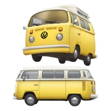 			aesthetic yellow Volkswagen campervan retro sticker