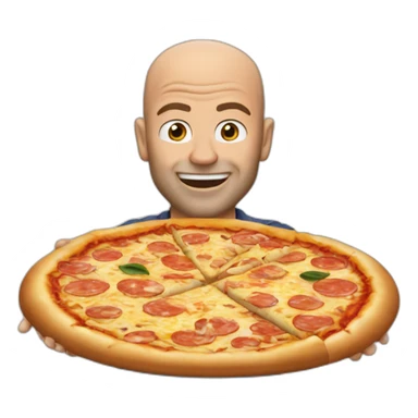 Zidane qui mange une pizza sticker
