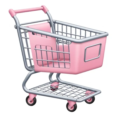 make shopping cart with soft pink tones. sticker
