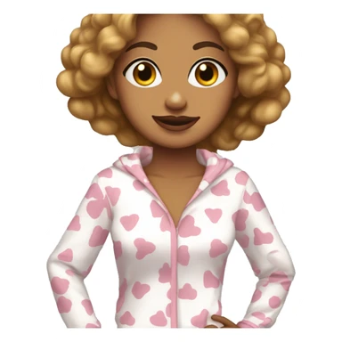White Deanna Troy in pajamas  sticker
