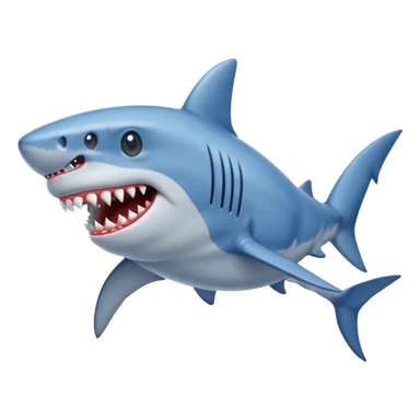 A shark with blue shoes on it's feet sticker