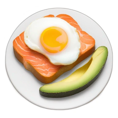 toast with avocado, salmon and poached egg sticker
