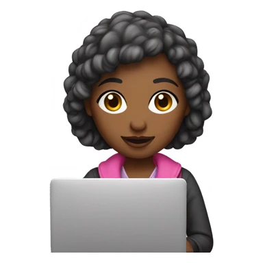 Graphic designer girl with Pink laptop  sticker