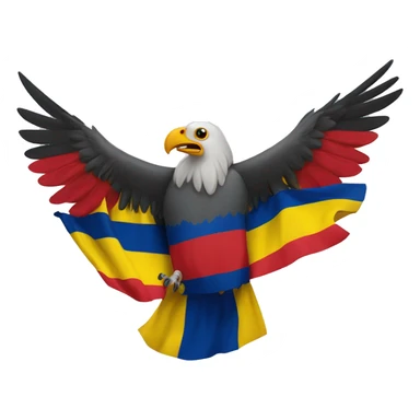 condor sosteniendo una bandera del ecuador sticker
