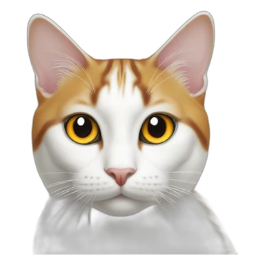 cat-white-Mandarin duck eyes sticker