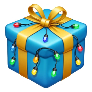 create "1637" with Christmas lights wrapping it sticker